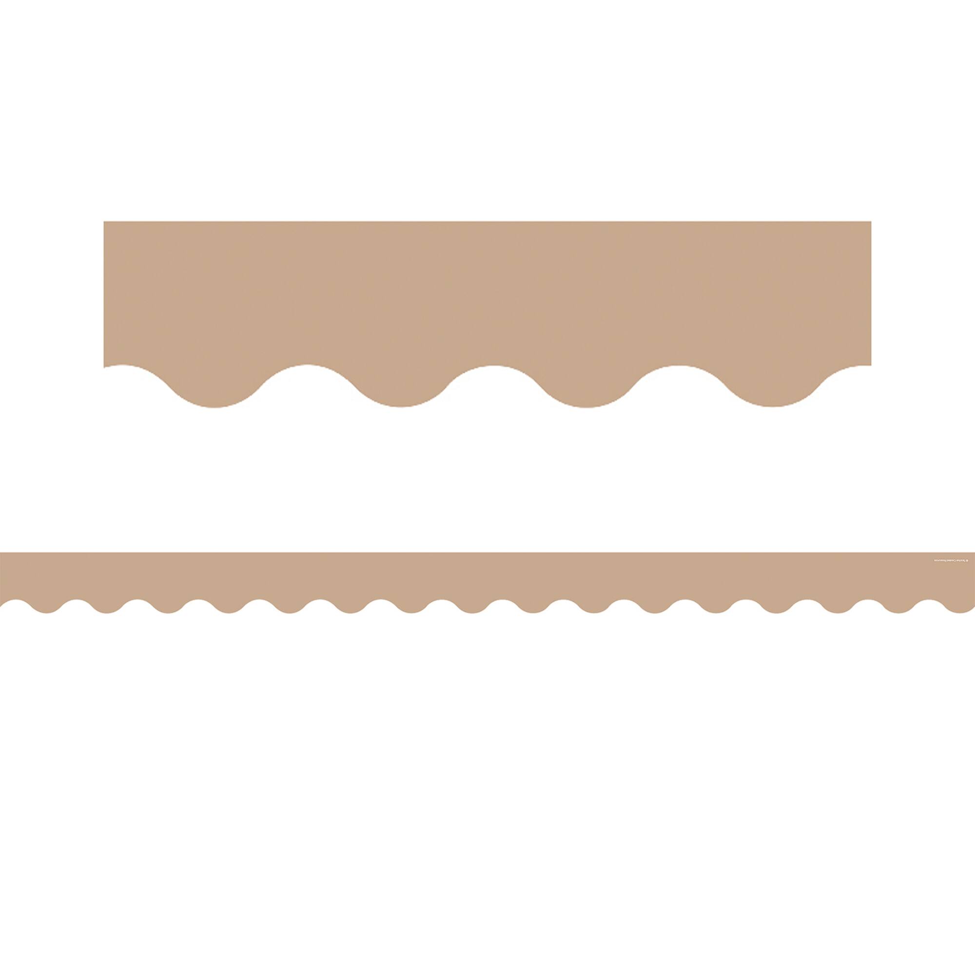 Teacher Created Resources Light Brown Scalloped Border Trim, 210ft.